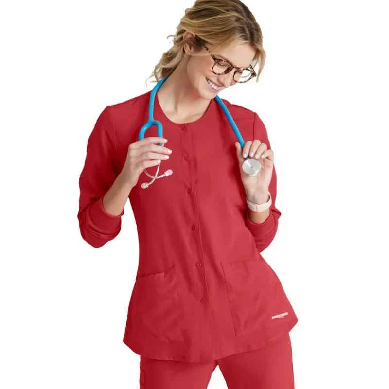 Skechers by Barco Lab Coats & Jackets*Women's Stability Snap Front Warm Up Scrub Jacket