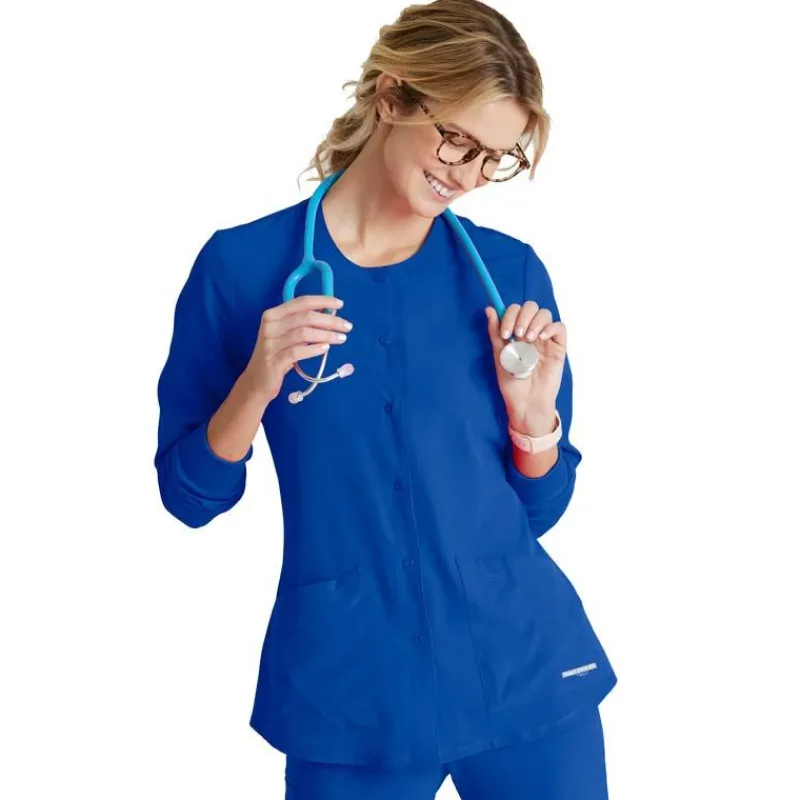 Skechers by Barco Lab Coats & Jackets*Women's Stability Snap Front Warm Up Scrub Jacket