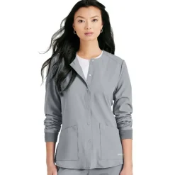 Skechers by Barco Lab Coats & Jackets*Women's Stability Snap Front Warm Up Scrub Jacket
