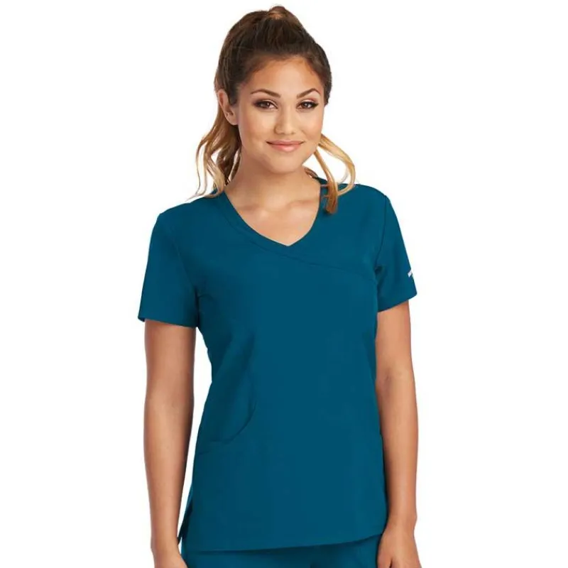 Skechers by Barco Scrub Tops*Women's Reliance Mock Wrap Scrub Top