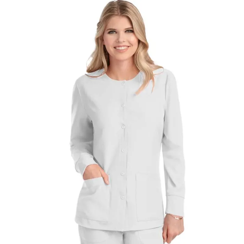 Skechers by Barco Lab Coats & Jackets*Women's Stability Snap Front Warm Up Scrub Jacket