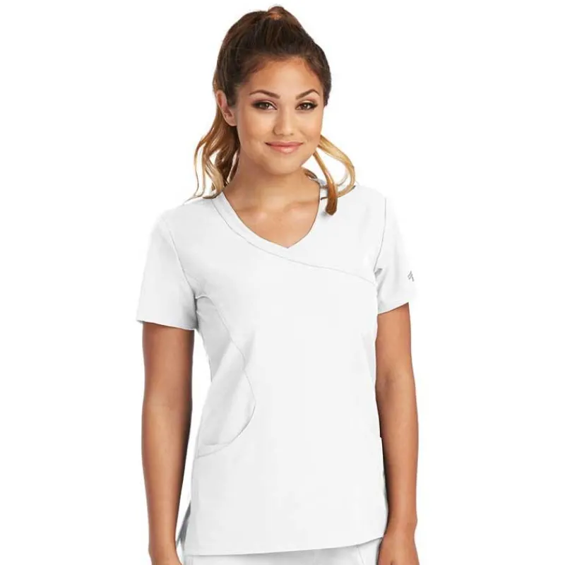 Skechers by Barco Scrub Tops*Women's Reliance Mock Wrap Scrub Top
