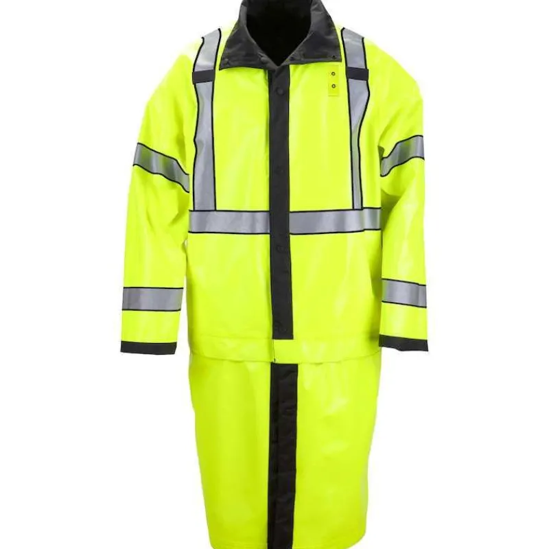 5.11 Tactical Rain Jackets | Rain Gear*Long Reversible Hi Vis Raincoat Black