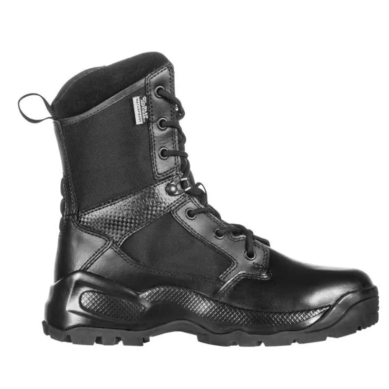 5.11 Tactical Non-Slip Boots | Tactical*Women's 8" A.T.A.C. 2.0 Storm Waterproof Side Zip Tactical Boot Black