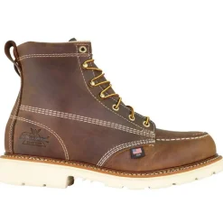 Thorogood Non-Slip Boots | Steel Toe*Mens American Heritage 6" Steel Toe Moc Toe Work Boot Brown