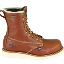 Thorogood Non-Slip Boots | Non-Steel Safety Toe*Mens American Heritage 8" Composite Toe Waterproof Wedge Work Boot Tobacco