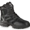 Thorogood Non-Slip Boots | Tactical*Mens Deuce Series 6" Waterproof Side Zip Tactical Boot Extra Wide Sizes Black