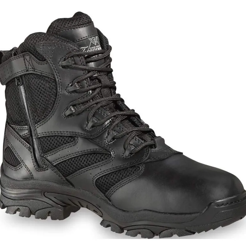 Thorogood Non-Slip Boots | Tactical*Mens Deuce Series 6" Waterproof Side Zip Tactical Boot Black