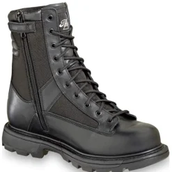 Thorogood Non-Slip Boots | Tactical*Men's Gen-Flex2 Series 8" Waterproof Side Zip Tactical Trooper Boot Black