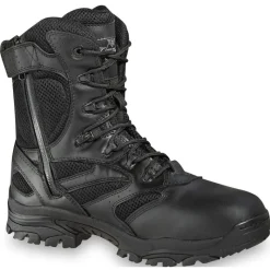 Thorogood Non-Slip Boots | Non-Steel Safety Toe*Men's The Deuce Series 8" Composite Toe Waterproof Side Zip Tactical Boot Black