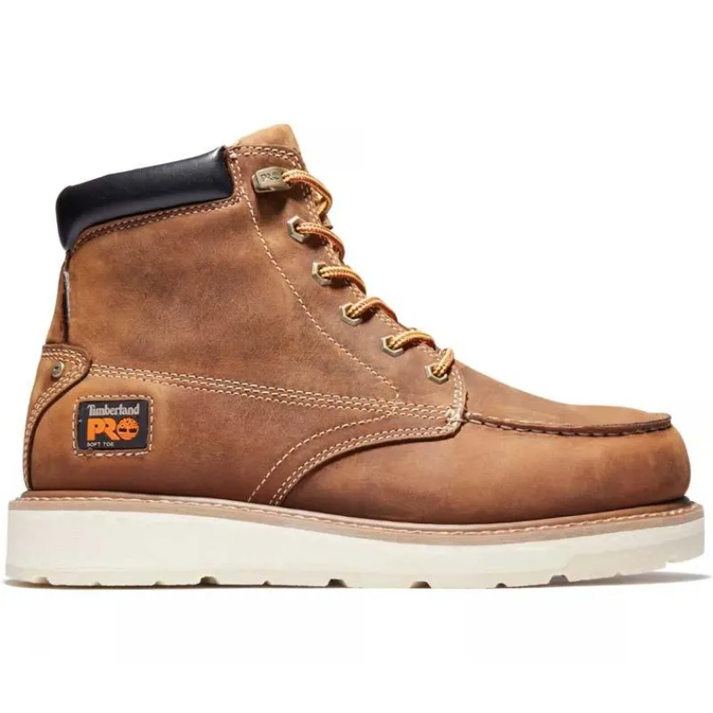 Timberland Pro Non-Slip Boots | Work Boots*Men's 6" Gridworks Waterproof Soft Toe Wedge Work Boot Golden Brown