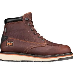 Timberland Pro Non-Slip Boots | Work Boots*Men's 6" Gridworks Waterproof Moc Toe Work Boot Brown