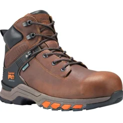 Timberland Pro Non-Slip Boots | Non-Steel Safety Toe*Men's 6" Waterproof Composite Toe Hypercharge Work Boot Brown