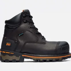 Timberland Pro Non-Slip Boots | Non-Steel Safety Toe*Men's Boondock 6" Composite Toe Waterproof Work Boot Black