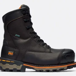 Timberland Pro Non-Slip Boots | Non-Steel Safety Toe*Men's Boondock 8" Composite Toe Waterproof Insulated Work Boot Black