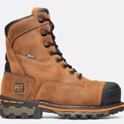 Timberland Pro Non-Slip Boots | Non-Steel Safety Toe*Men's Boondock 8" Composite Toe Waterproof Work Boot Brown