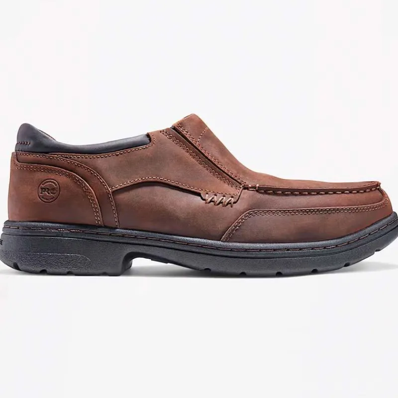 Timberland Pro Non-Slip Shoes | Slip-Ons*Men's Branston Casual Alloy Toe ESD Slip-On Work Shoe Brown