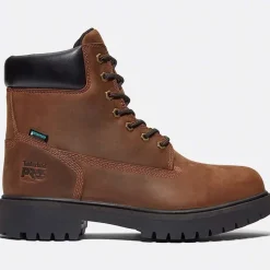 Timberland Pro Non-Slip Boots | Work Boots*Men's Direct Attached 6" Waterproof Insulated Soft Toe Work Boot Brown