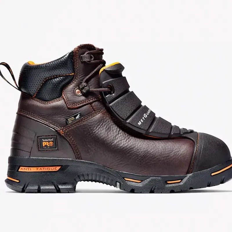 Timberland Pro Non-Slip Boots | Met Guard*Men's Endurance 6" Met Guard Steel Toe Work Boot Brown