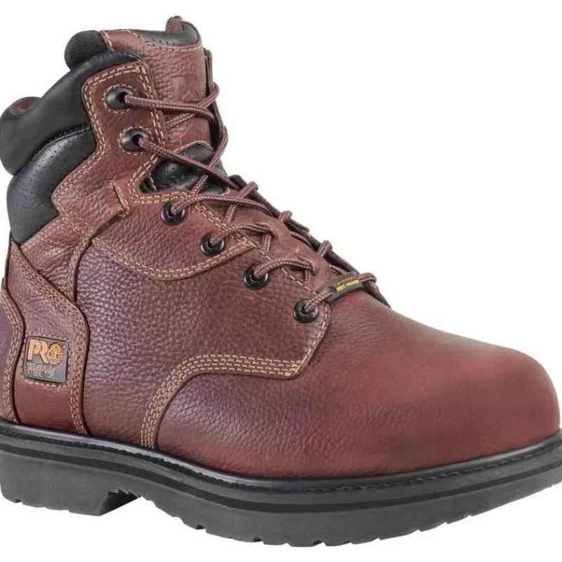 Timberland Pro Non-Slip Boots | Met Guard*Men's Flexshield 6-Inch Steel Toe Boots Burgundy