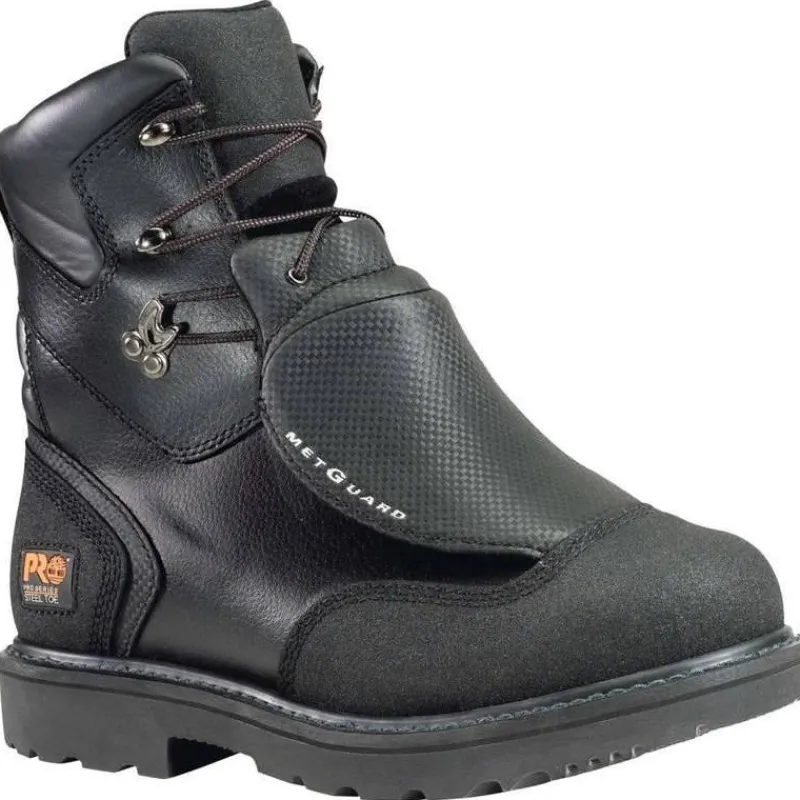 Timberland Pro Non-Slip Boots | Met Guard*Men's Met Guard Waterproof 8-Inch Steel Toe Work Boots Black