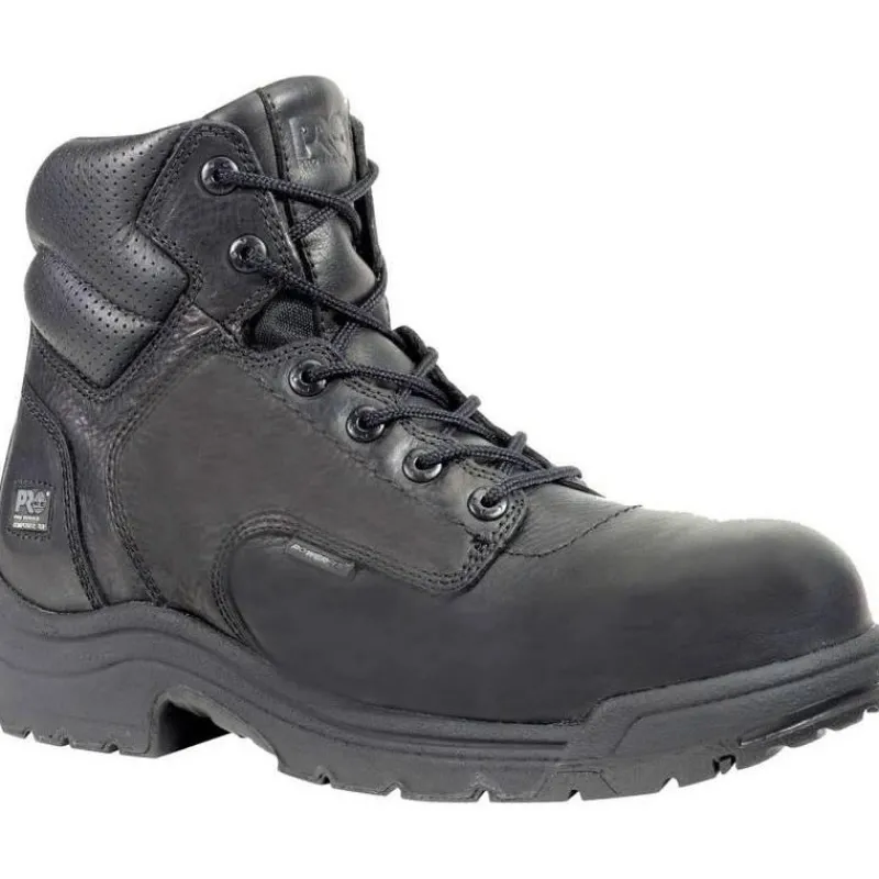 Timberland Pro Non-Slip Boots | Non-Steel Safety Toe*Men's TiTAN 6-Inch Composite Toe Boots Black