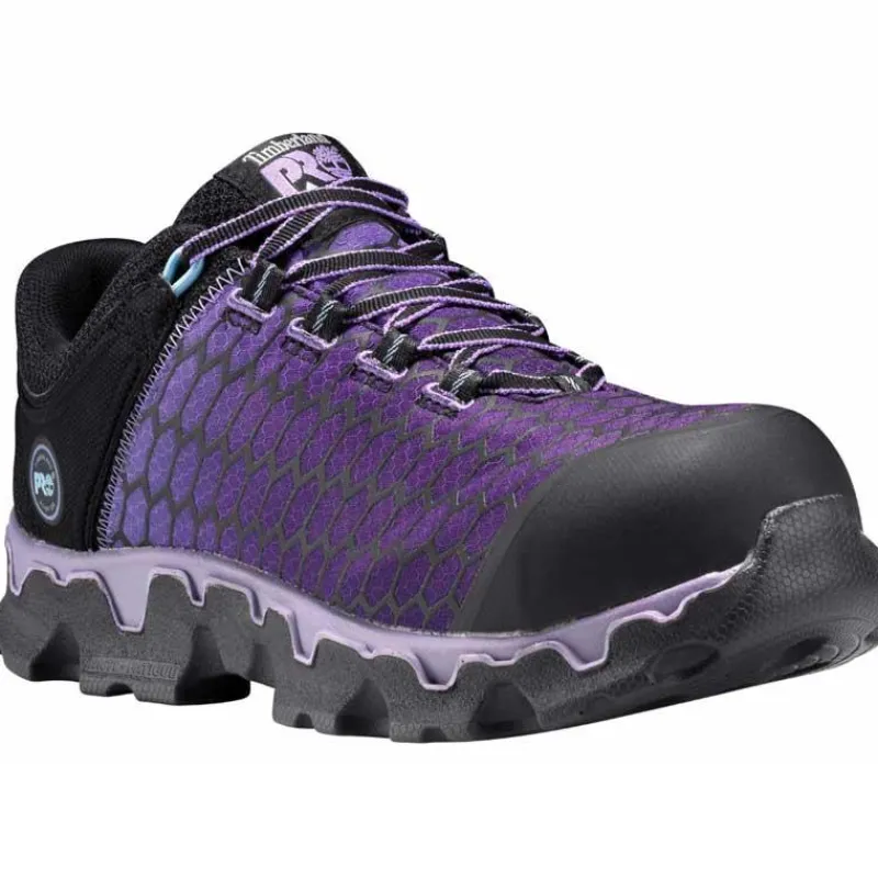 Timberland Pro Non-Slip Shoes | Athletic*Women's Powertrain Sport SD+ Athletic Work Shoe Black / Lavender