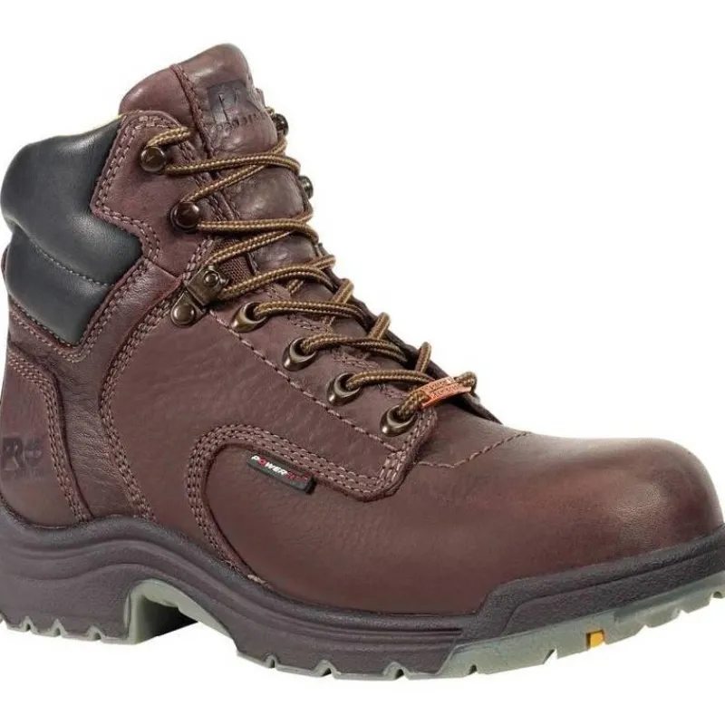 Timberland Pro Non-Slip Boots | Steel Toe*Women's TiTAN Waterproof 6-Inch Safety Toe Boots Brown