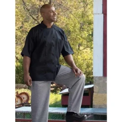 Uncommon Threads Chef Coats*Aruba Short Sleeve 12 Button Chef Coat