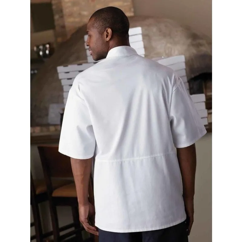 Uncommon Threads Chef Coats*Calypso Short Sleeve Tunic Style Chef Coat