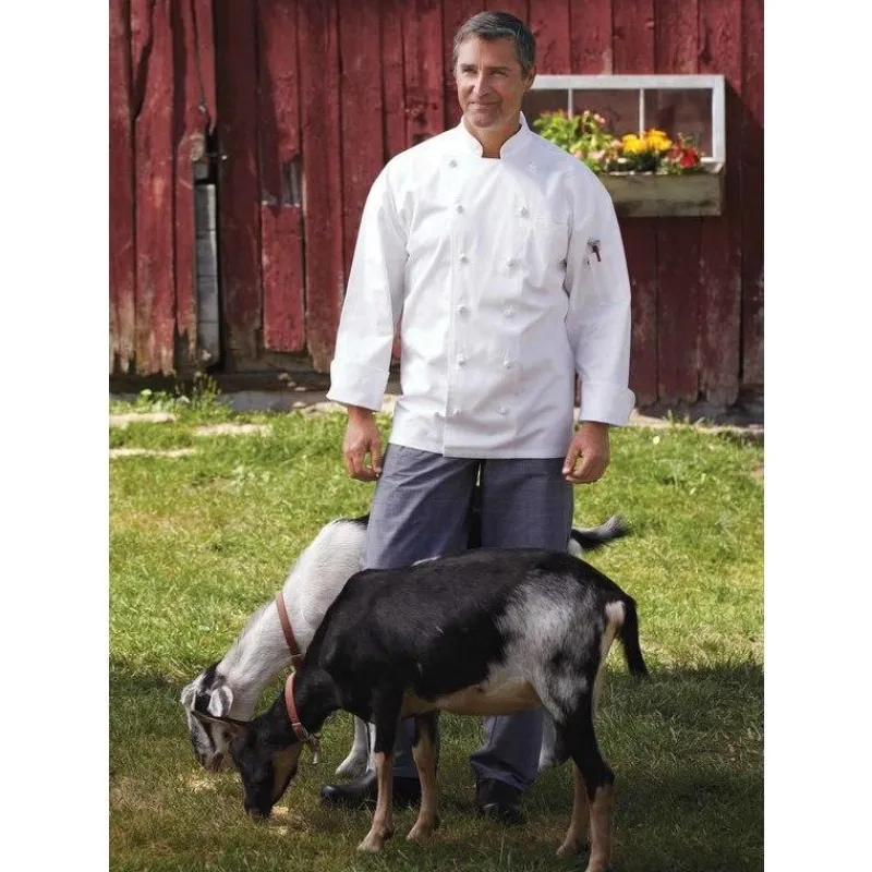Uncommon Threads Chef Coats*Cotton Executive 12 Knot Button Chef Coat