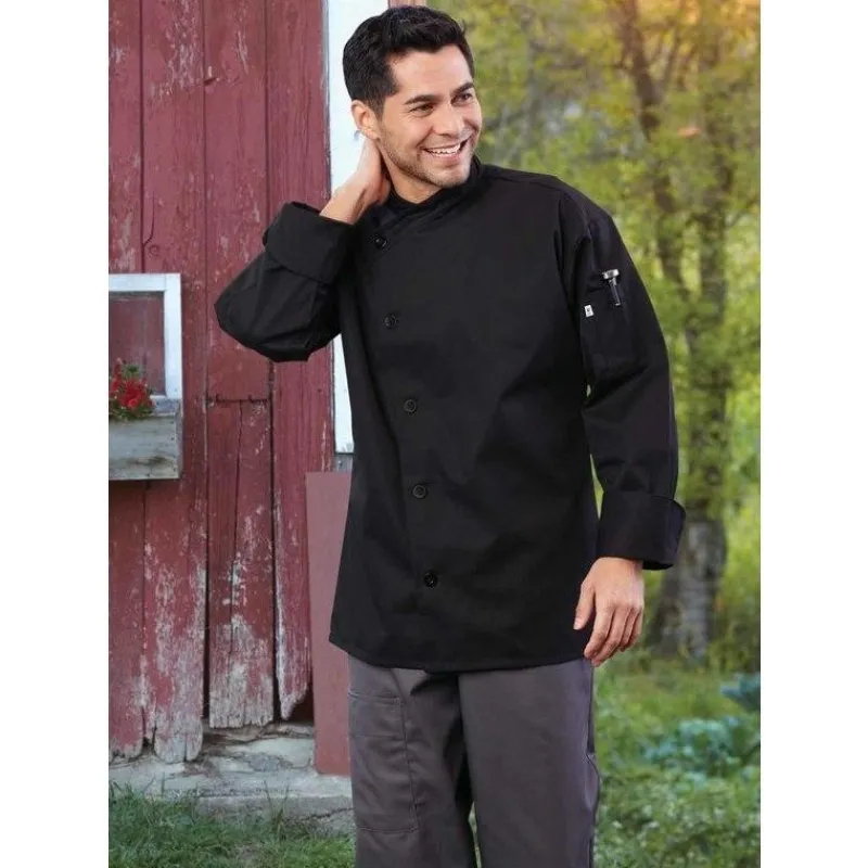 Uncommon Threads Chef Coats*greenTAB Rio 5 Button No Pocket Chef Coat