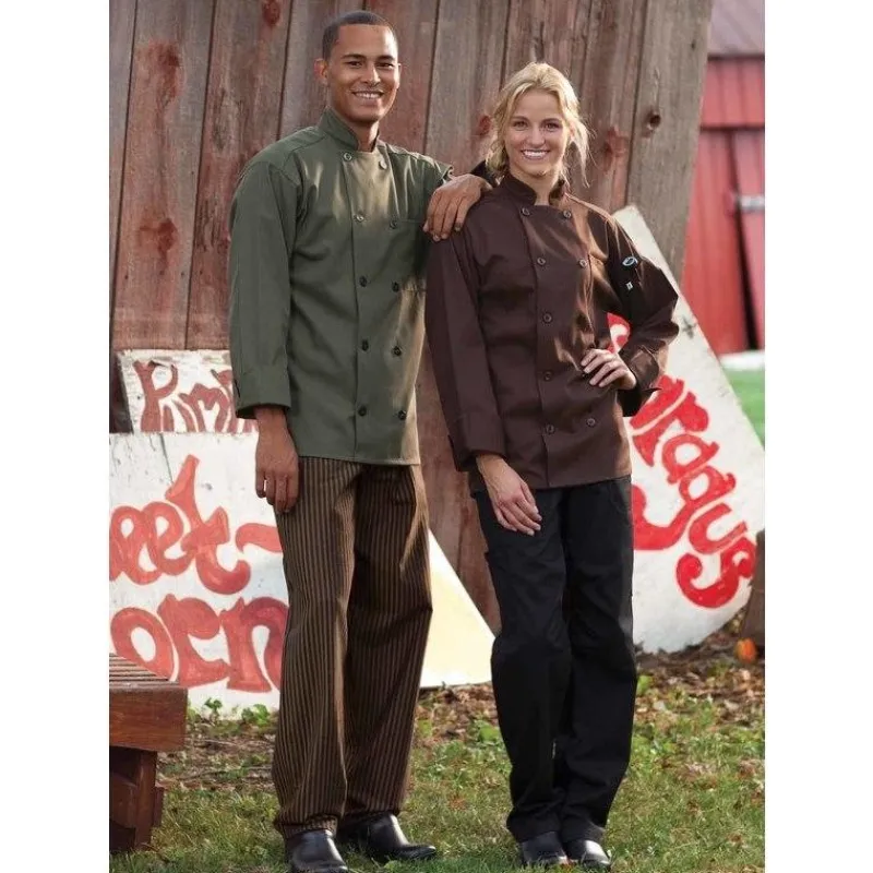 Uncommon Threads Chef Coats*greenTAB Orleans 10 Button Chef Coat