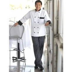 Uncommon Threads Chef Coats*greenTAB Newport 10 Button Contrast Chef Coat