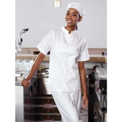 Uncommon Threads Chef Shirts*Mandarin Collar Short Sleeve Utility Shirt