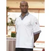 Uncommon Threads Chef Shirts*Short Sleeve Pullover V-Neck Utility Shirt White / Shepherds