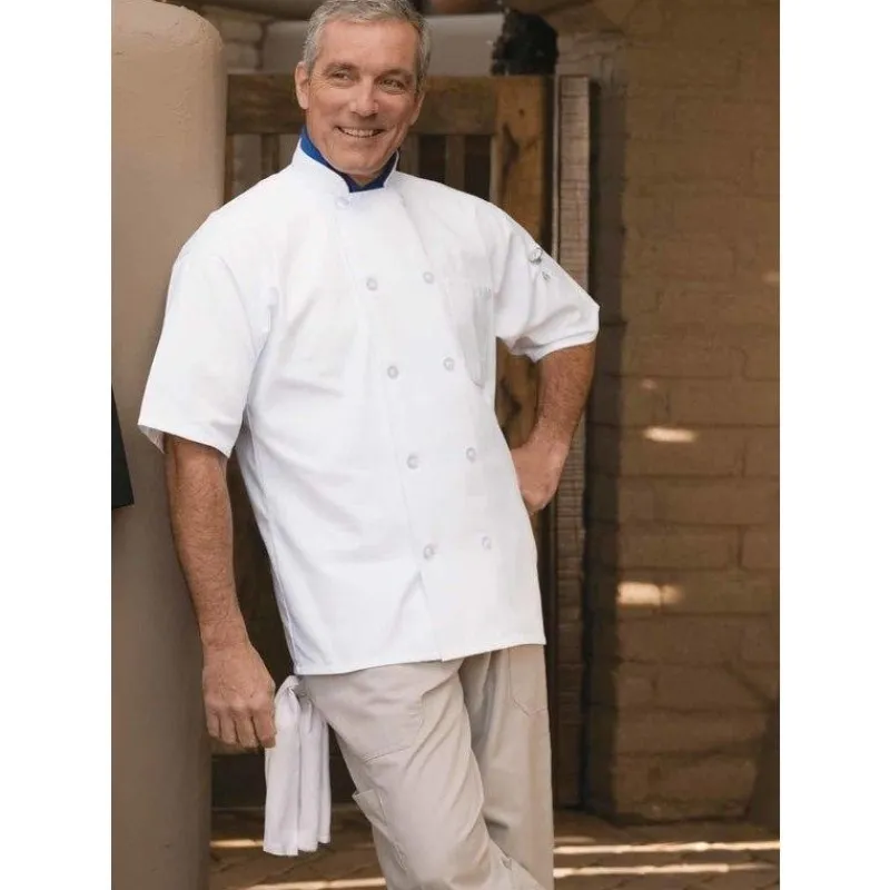 Uncommon Threads Chef Coats*South Beach Short Sleeve 10 Button Chef Coat