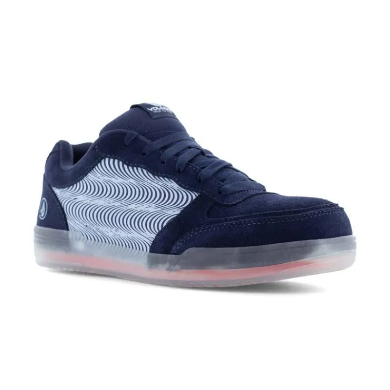 Volcom Non-Slip Shoes | Athletic*Men's Hybrid Composite Toe Skate Work Shoe Navy/celestial Blue