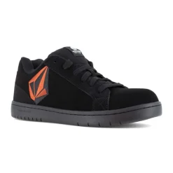 Volcom Non-Slip Shoes | Athletic*Men's Stone Composite Toe SD Skate Work Shoe Black / Red
