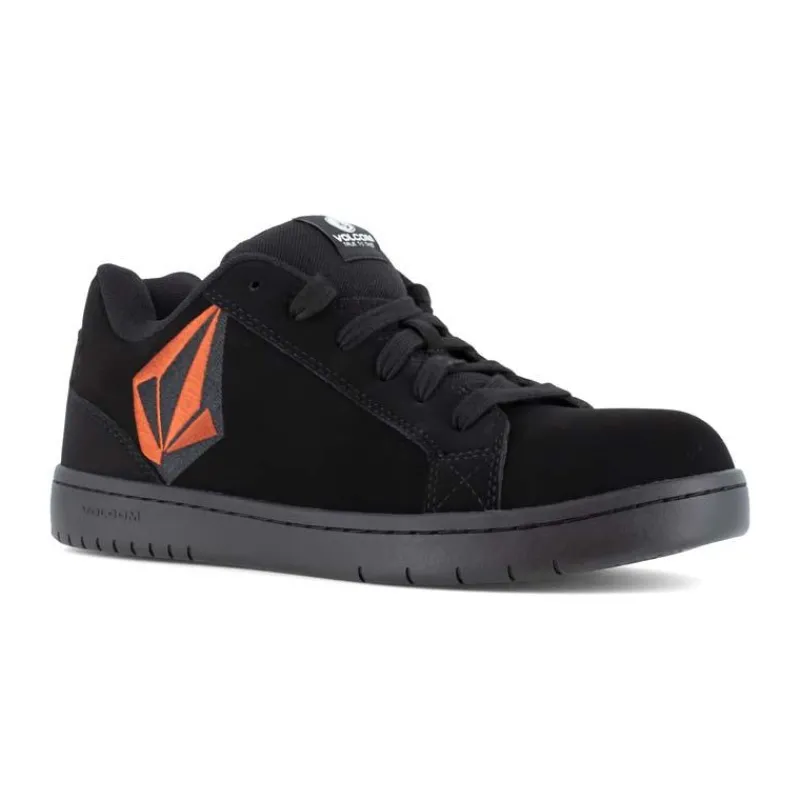 Volcom Non-Slip Shoes | Athletic*Men's Stone Composite Toe SD Skate Work Shoe Black / Red