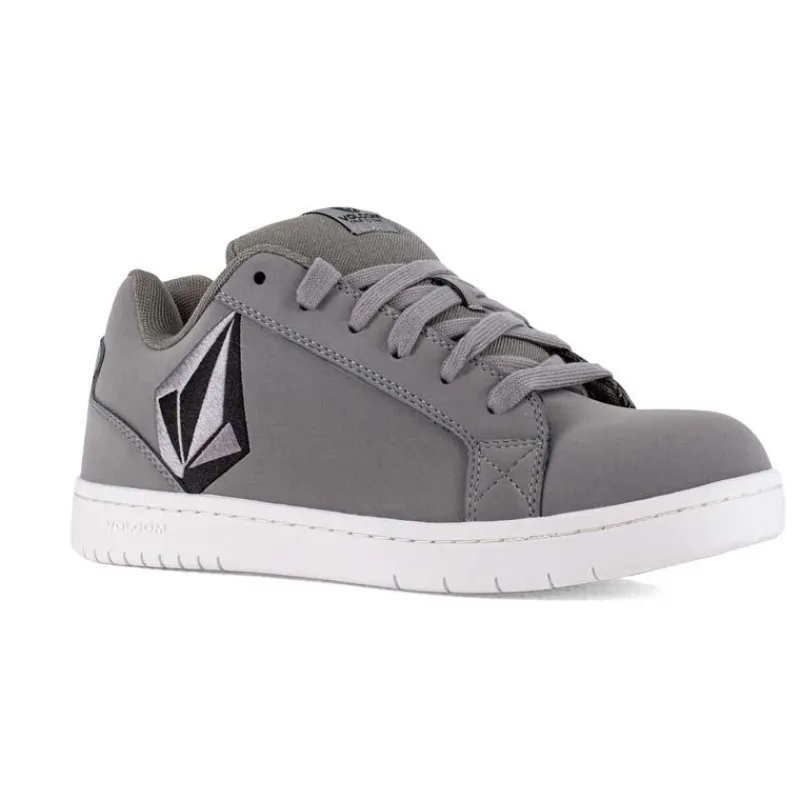 Volcom Non-Slip Shoes | Athletic*Men's Stone Composite Toe Skate Work Shoe Grey/black