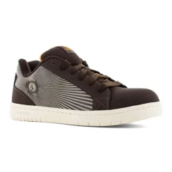 Volcom Non-Slip Shoes | Athletic*Men's Stone Op Art Composite Toe Skate Work Shoe Dark Brown/khaki