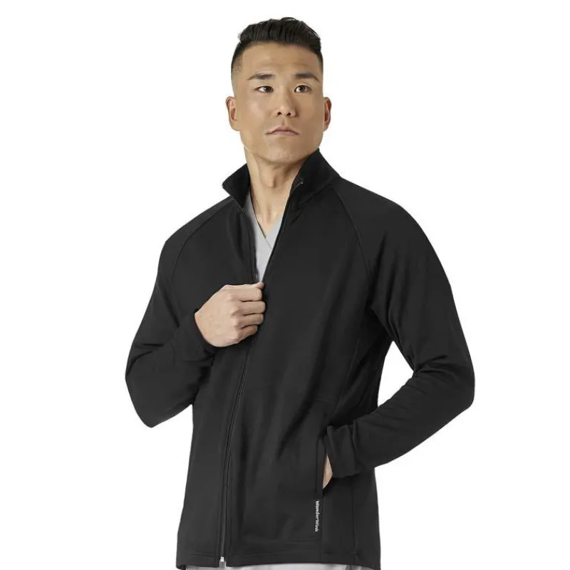 WonderWink Layers Lab Coats & Jackets*Wink Layers Men’s Fleece Full Zip Scrub Jacket