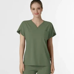 WonderWink RENEW Scrub Tops*Wink Renew Women's Dolman Sleeve Y-Neck Scrub Top