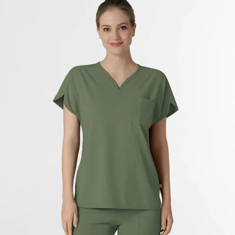 WonderWink RENEW Scrub Tops*Wink Renew Women's Dolman Sleeve Y-Neck Scrub Top