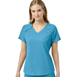 WonderWink RENEW Scrub Tops*Wink RENEW Women's Eco Friendly EZ-Zip V-Neck Scrub Top
