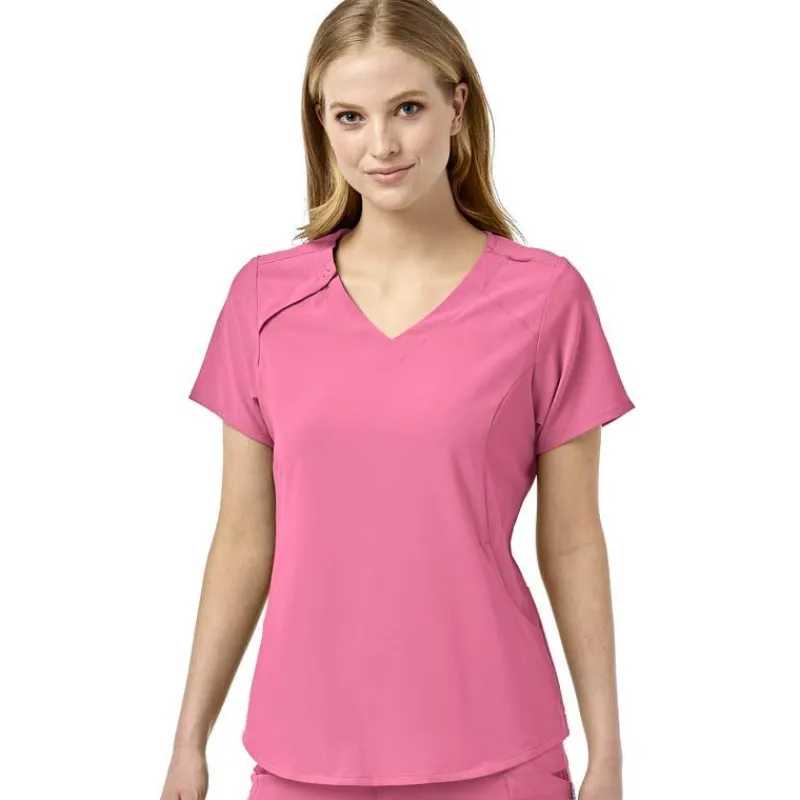 WonderWink RENEW Scrub Tops*Wink RENEW Women's Eco Friendly EZ-Zip V-Neck Scrub Top
