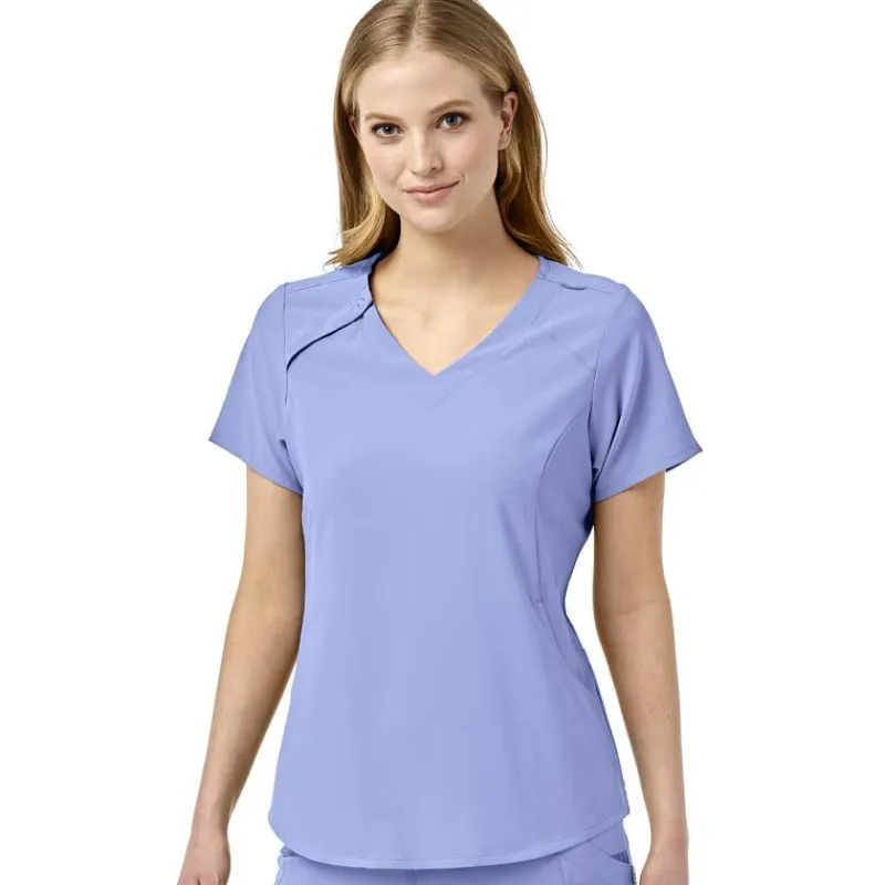 WonderWink RENEW Scrub Tops*Wink RENEW Women's Eco Friendly EZ-Zip V-Neck Scrub Top