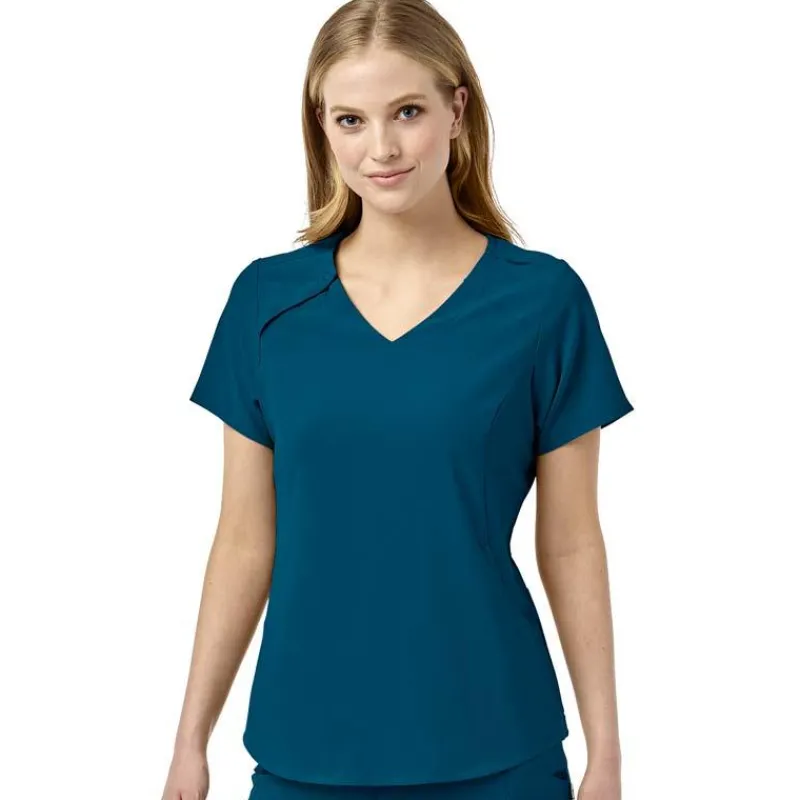 WonderWink RENEW Scrub Tops*Wink RENEW Women's Eco Friendly EZ-Zip V-Neck Scrub Top