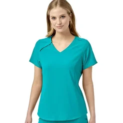 WonderWink RENEW Scrub Tops*Wink RENEW Women's Eco Friendly EZ-Zip V-Neck Scrub Top